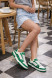 Женские кроссовки Louis Vuitton Trainer Maxi Skateboard Shoes Low-Top White/Green