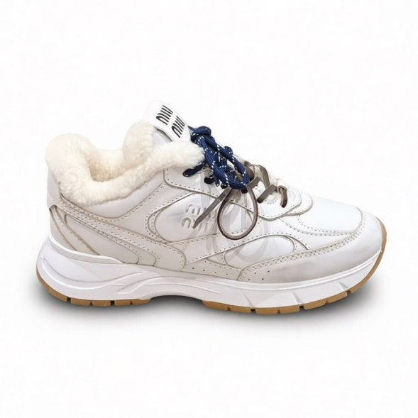 Женские зимние кроссовки Miu Miu Sneakers Winter White