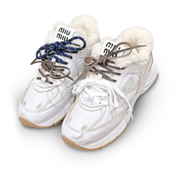 Женские зимние кроссовки Miu Miu Sneakers Winter White