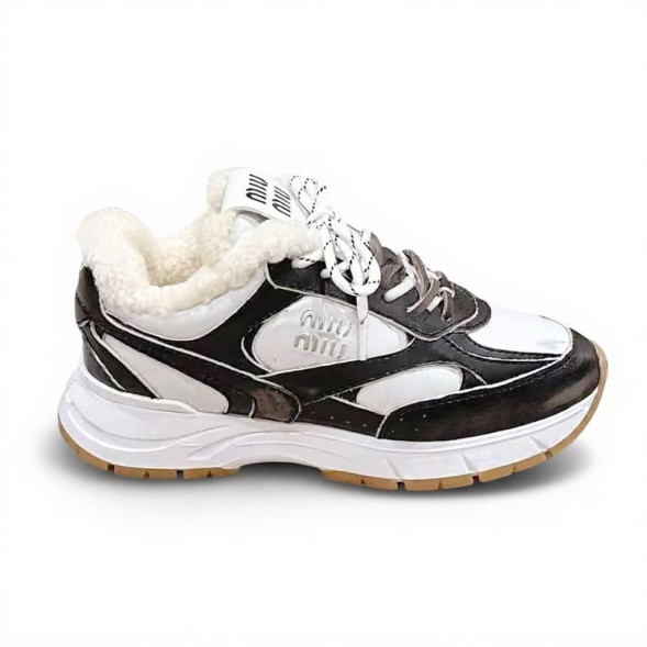Женские зимние кроссовки Miu Miu Sneakers Winter White/Black
