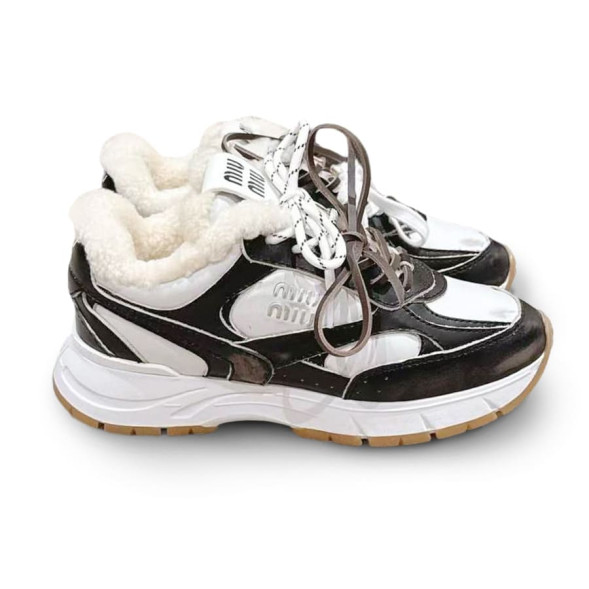 Женские зимние кроссовки Miu Miu Sneakers Winter White/Black