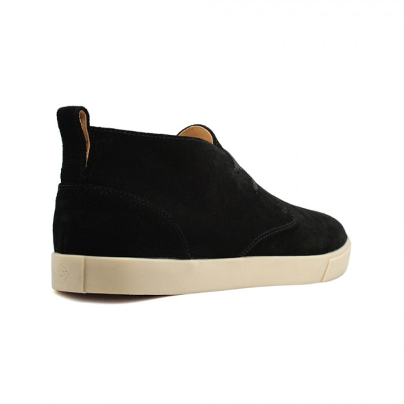 Мужские ботинки Loro Piana Freetime Lace Up Sneakers Black Suede