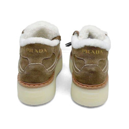 Prada Platform Suede Winter Beige