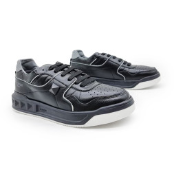 Valentino One Stud Leather Black