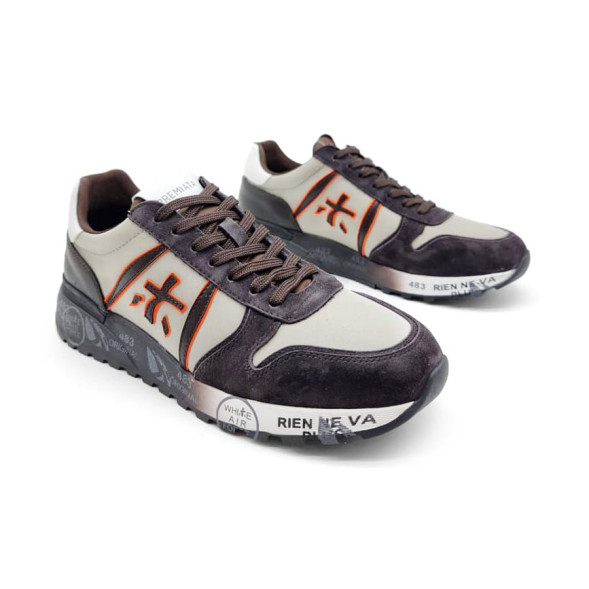Унисекс кроссовки Premiata 483 Textile/Suede Beige/Brown