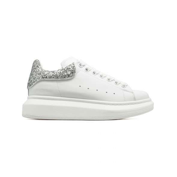 Женские кроссовки Alexander McQueen Luxe Glitter-Silver