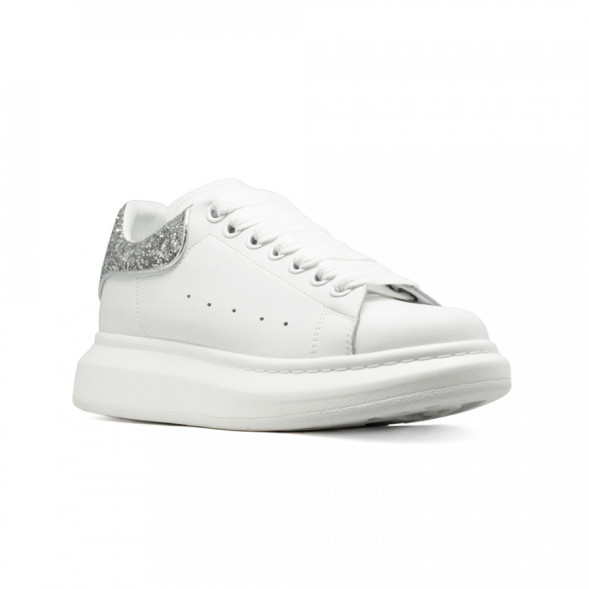 Женские кроссовки Alexander McQueen Luxe Glitter-Silver