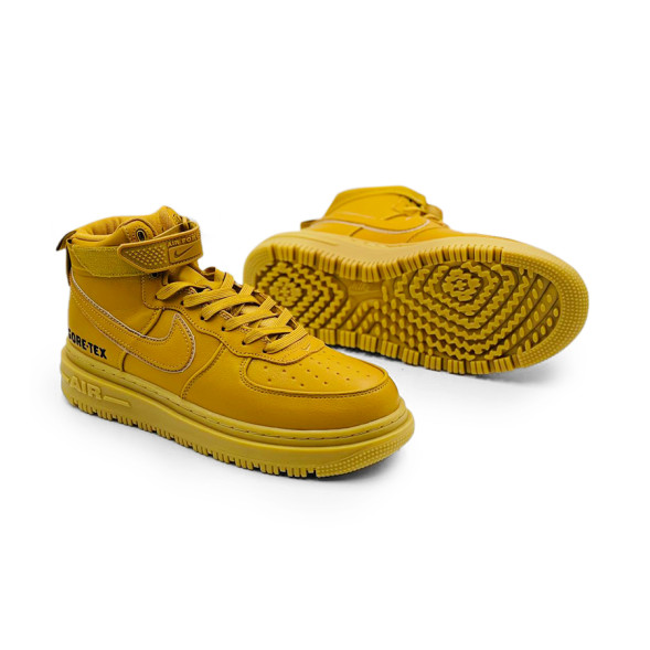 Унисекс зимние кроссовки Nike Air Force 1 High Gore-Tex Flax Brown