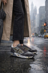 Premiata 483 Textile/Suede Olive/Brown