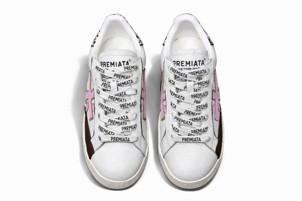 Женские кеды Premiata Outdoor Skateboard White/Pink