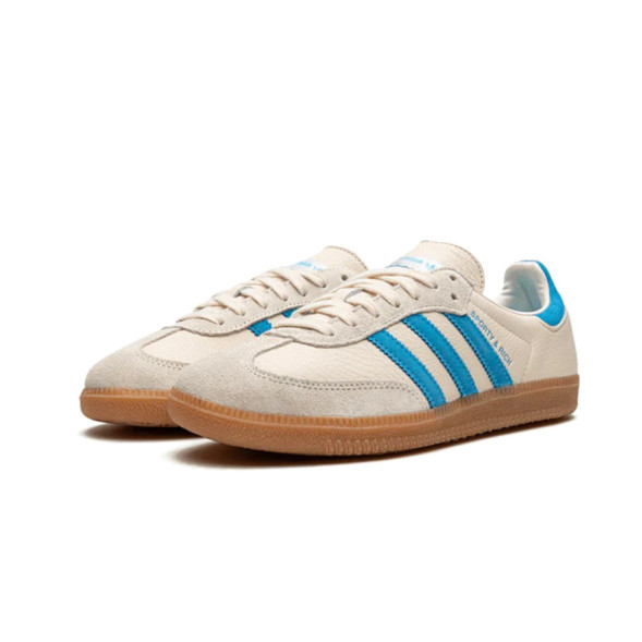 Унисекс кроссовки Adidas Samba OG Sporty Rich Beige Blue