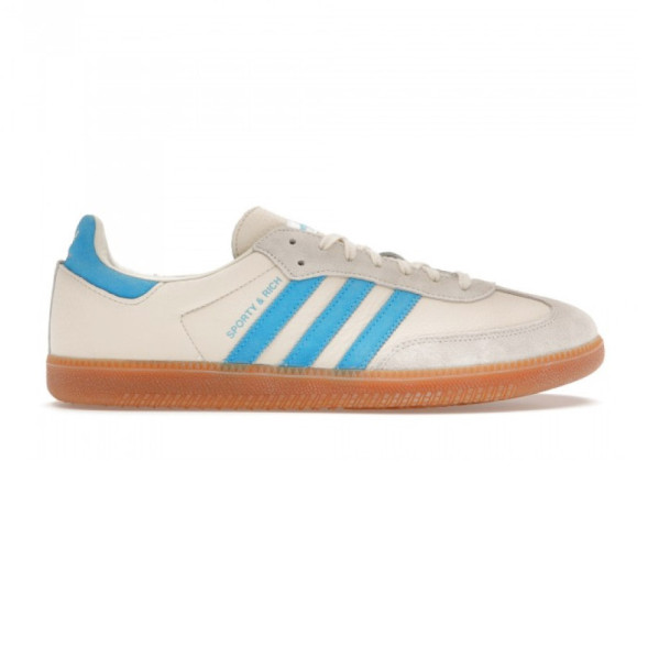 Унисекс кроссовки Adidas Samba OG Sporty Rich Beige Blue