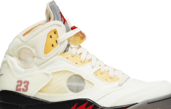 Унисекс кроссовки Nike Off-White x Air Jordan 5 SP 'Sail'
