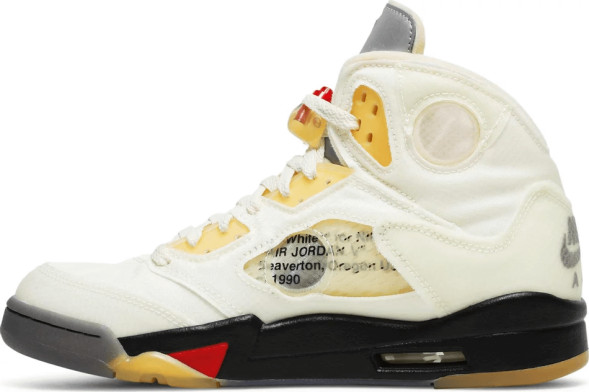 Унисекс кроссовки Nike Off-White x Air Jordan 5 SP 'Sail'