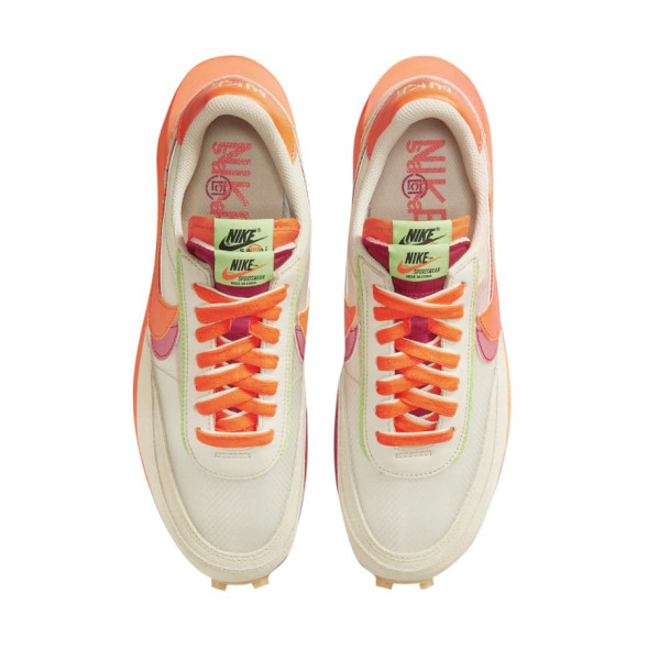 Унисекс кроссовки Nike x Sacai x CLOT LDWaffle Net Orange Blaze