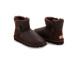 Женские мини угги с пуговицей Bailey Button Mini Metallic Chocolate