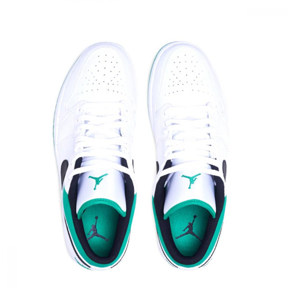 Унисекс кроссовки Nike Air Jordan 1 Low White Lucky Green Black