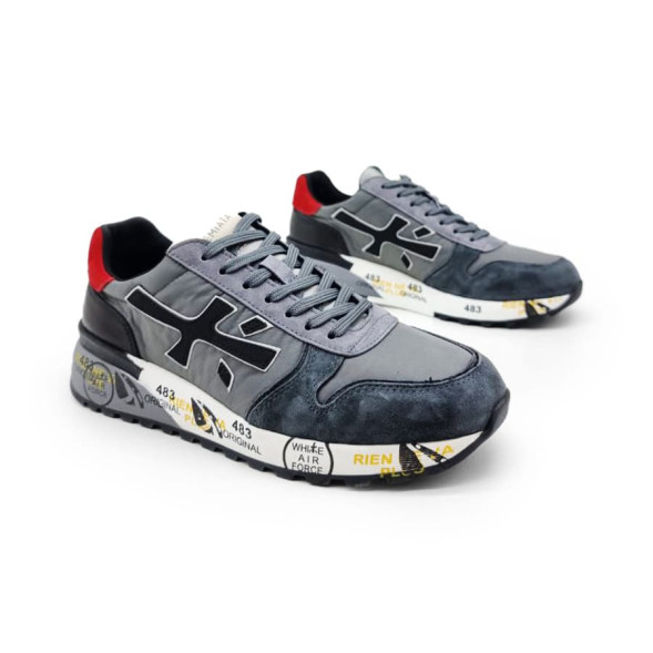 Унисекс кроссовки Premiata 483 Textile/Suede Light Grey