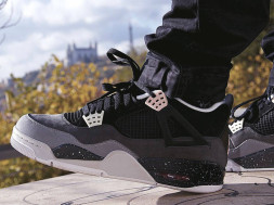 Nike Air Jordan 4 Black/Grey Game Royal