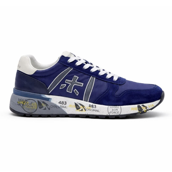 Унисекс кроссовки Premiata 483 Textile/Suede Navy/Grey
