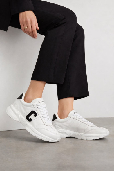 Женские кроссовки Celine Leather White Sneakers 