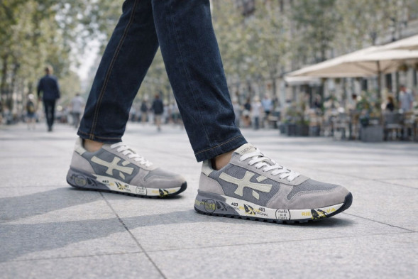 Унисекс кроссовки Premiata 483 Textile/Suede Air Grey