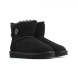 Женские непромокаемые мини угги с пуговицей Bailey Button Mini Black II