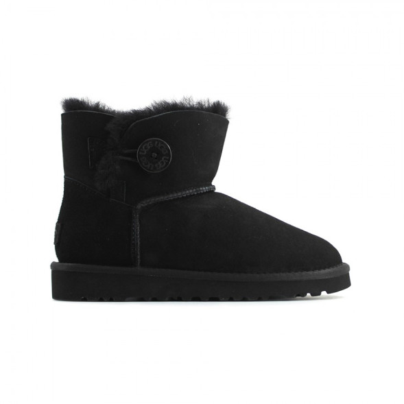 Женские непромокаемые мини угги с пуговицей Bailey Button Mini Black II