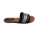 Женские шлепки Louis Vuitton Flip-flops Low Textile White/Black