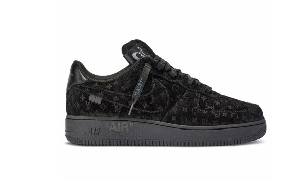 Унисекс кроссовки Louis Vuitton X Nike Air Force 1 Low Triple Black
