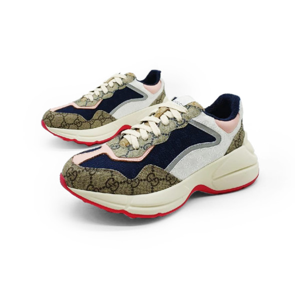 Унисекс кроссовки Gucci Rhyton White/Navy/Brown