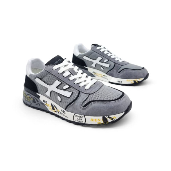 Унисекс кроссовки Premiata 483 Textile/Suede Air Light Grey