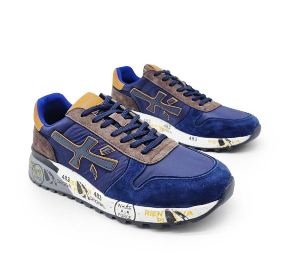 Унисекс кроссовки Premiata 483 Textile/Suede Navy/Brown