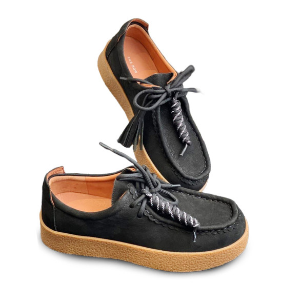 Женские лоферы The Row Leather Loafers Black