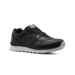 New Balance Мужские 574 Premium Black Leather