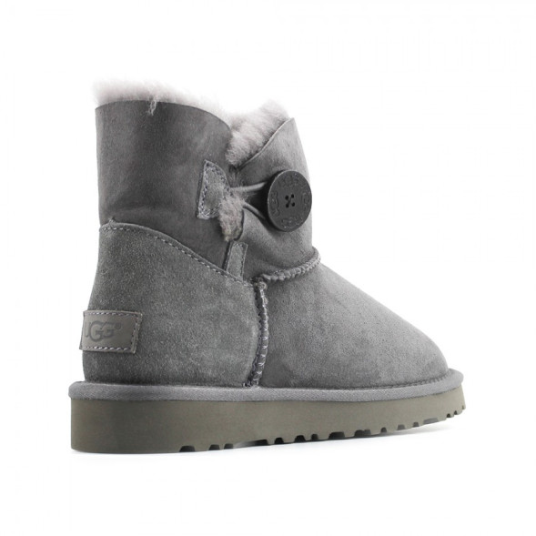 Женские непромокаемые мини угги с пуговицей Bailey Button Mini Grey II