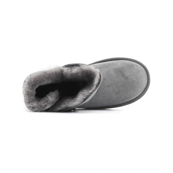 Женские непромокаемые мини угги с пуговицей Bailey Button Mini Grey II