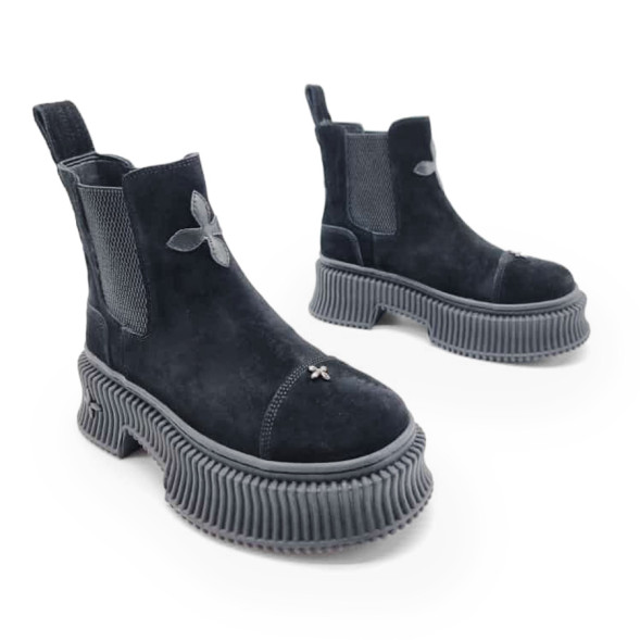Женские ботинки SMFK Chelsea Suede Black