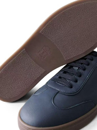 Brunello Cucinelli Leather Sneakers Navy
