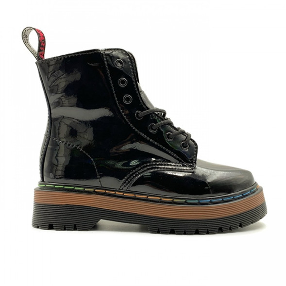 Женские ботинки Dr. Martens Jadon Patent Rainbow Black