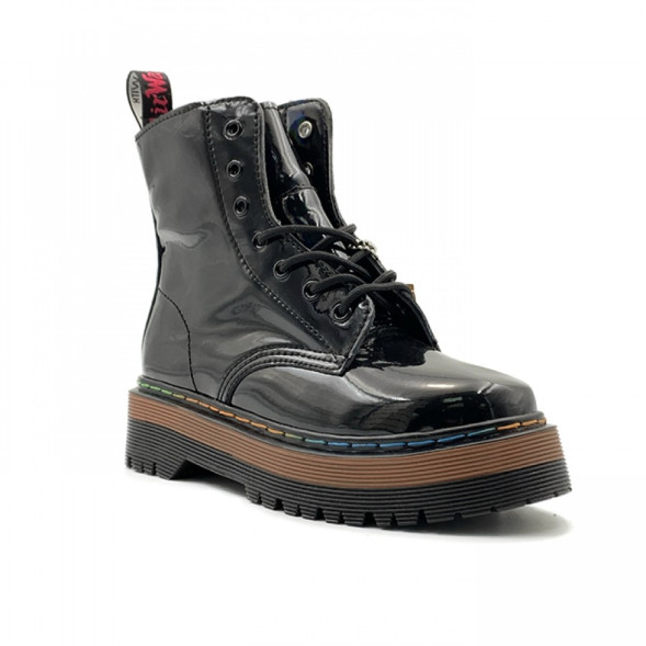 Женские ботинки Dr. Martens Jadon Patent Rainbow Black