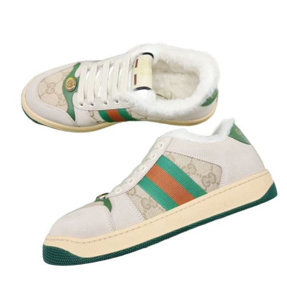 Женские зимние кроссовки Gucci Woman Winter Green/Red