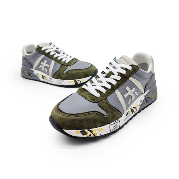 Унисекс кроссовки Premiata Textile/Suede Grey/Khaki