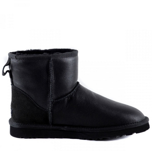 Женские мини угги Mini Metallic Black