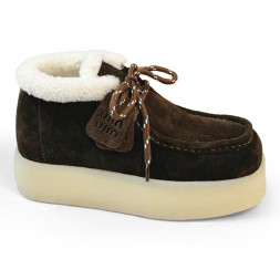 Miu-Miu Chukka Platform Chocolate