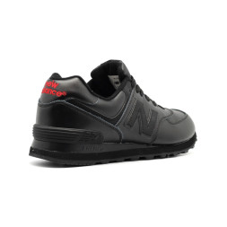 New Balance Мужские 574 Leather Black-red