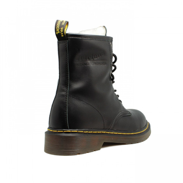 Женские ботинки с мехом Dr. Martens Black 1