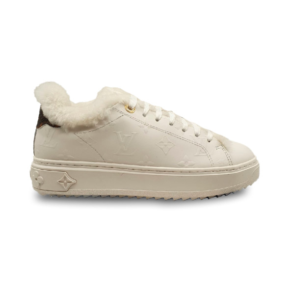 Женские зимние кроссовки Louis Vuitton Time Out White Winter