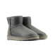 Женские мини угги Mini Metallic Grey