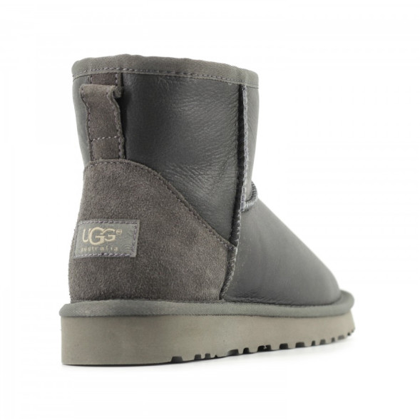 Женские мини угги Mini Metallic Grey